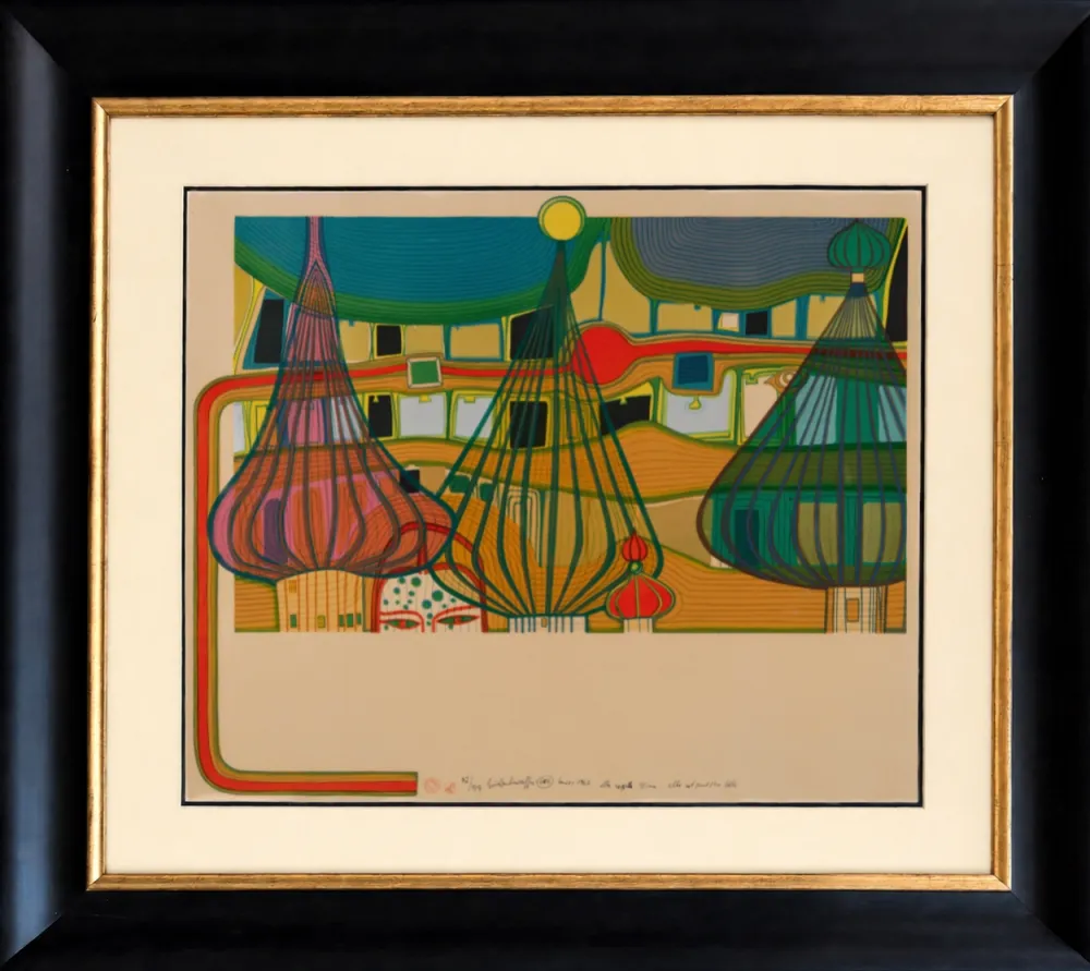 Lithograph Hundertwasser - L'Expulsion