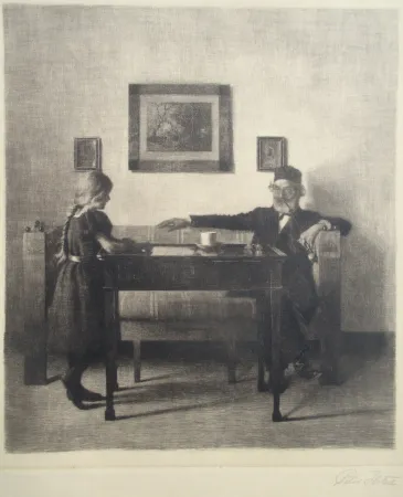 Etching Ilsted - Visiting Granddad