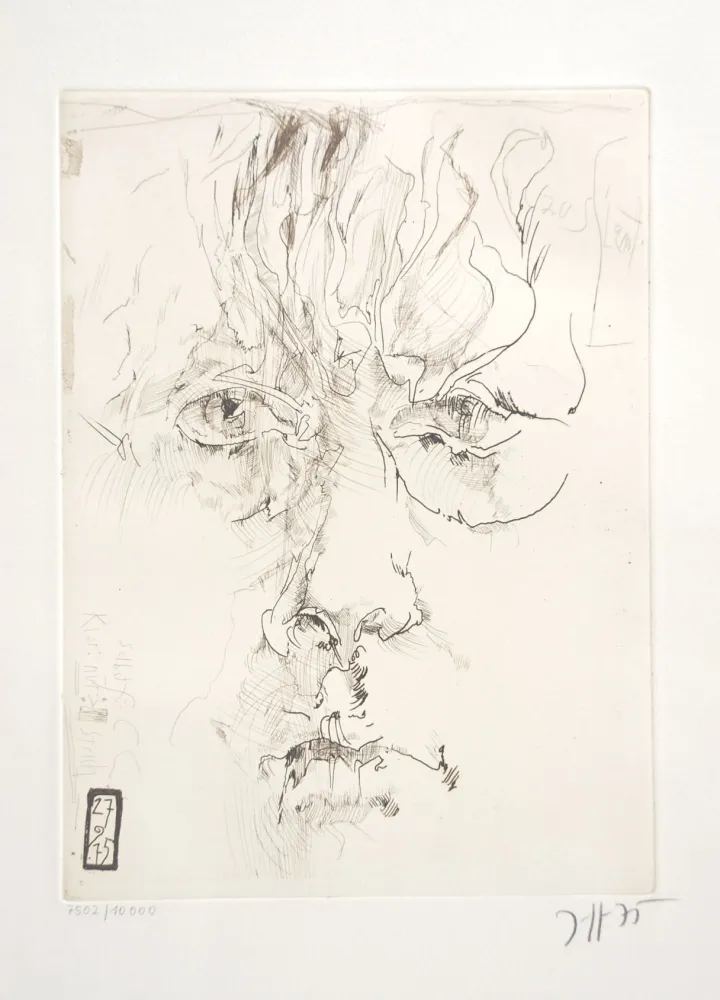 Engraving Janssen - Autoportrait