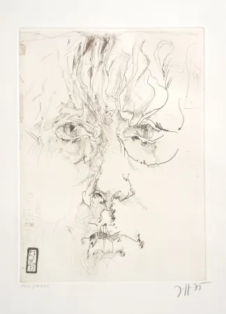 Engraving Janssen - Autoportrait