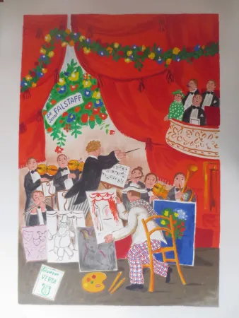 Lithograph Jirlow - FALSTAFF