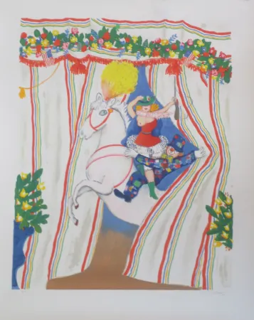 Lithograph Jirlow - L'écuyére