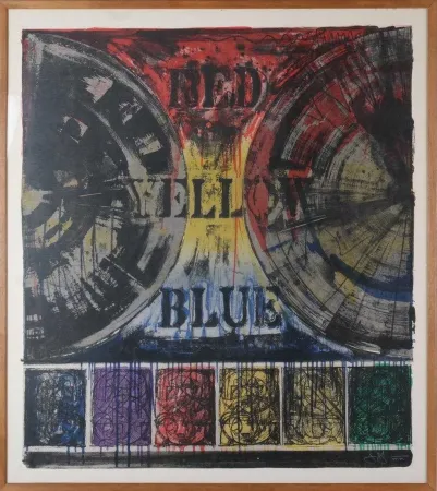 Lithograph Johns - Untitled