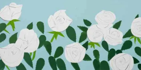 Screenprint Katz - White Roses