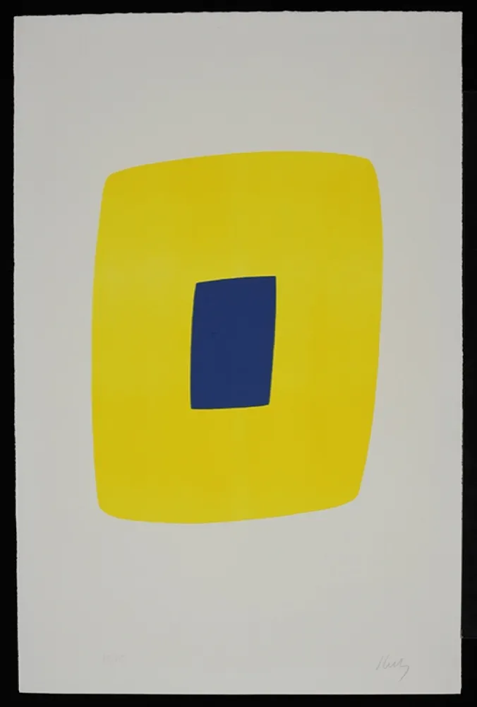 Lithograph Kelly - Yellow with Dark Blue VI.12