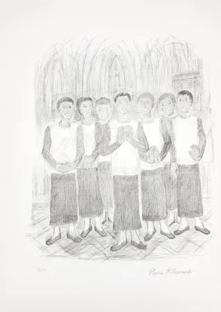 Lithograph Klossowski - Chorale de garçon (le choeur)