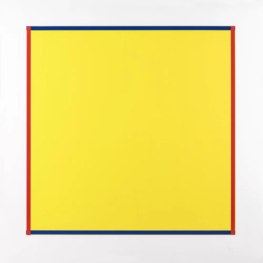 Screenprint Knoebel - Rot, Gelb, Weiss, Blau 06