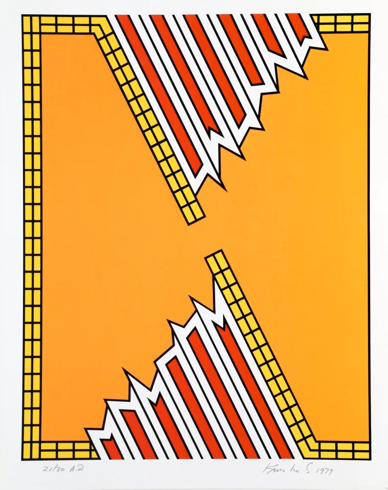 Screenprint Krushenick - Deep Down Orange