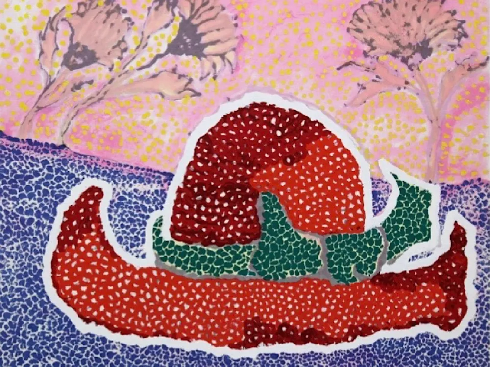 Screenprint Kusama - Hat left behind in the field