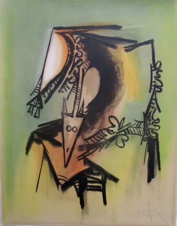 Lithograph Lam - Les loa petro enfantent dans la danse