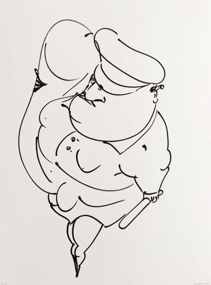 Lithograph Lanzarini  - Demostración de poder