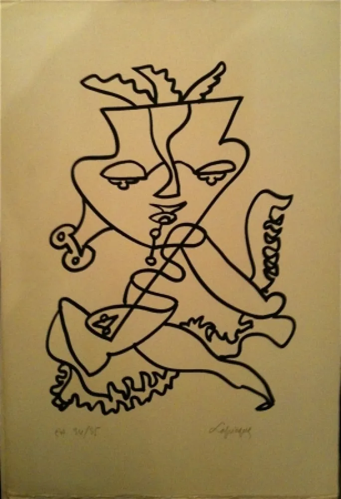 Lithograph Lapicque - Sans titre