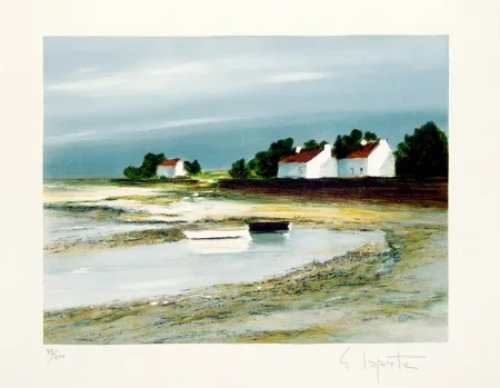 Lithograph Laporte - Marée basse