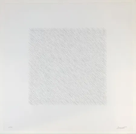 Lithograph Lewitt - Lines of One Inch Four Directions Four Colors