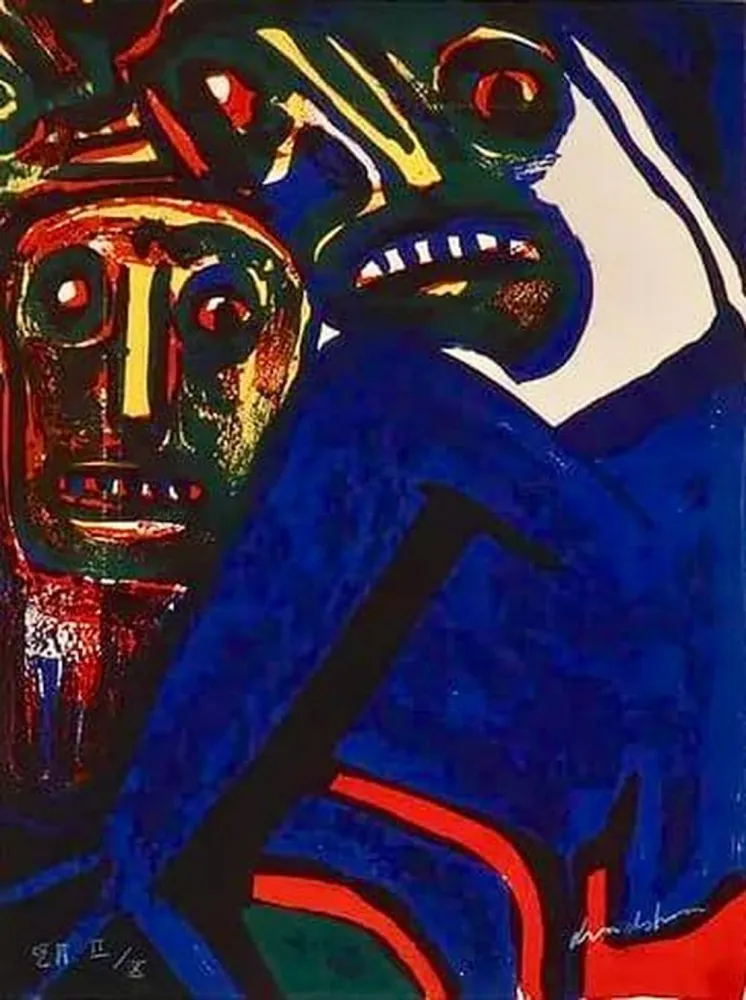 Lithograph Lindstrom - Mother & Child - E.A. II/X