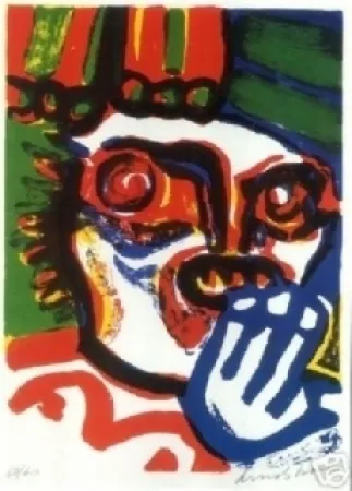 Lithograph Lindstrom - Tête