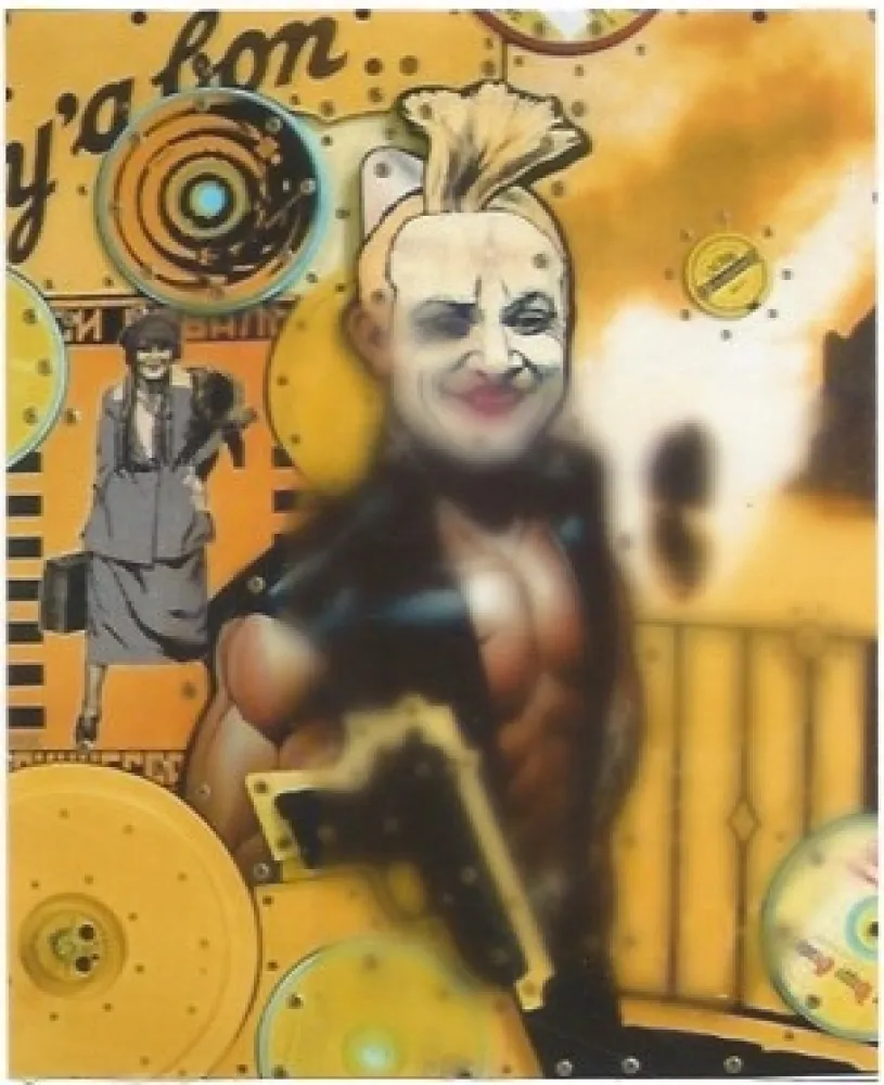 Lithograph Liot - Atoportrait jaune