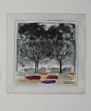 Etching And Aquatint Louttre - Arbre mon frère