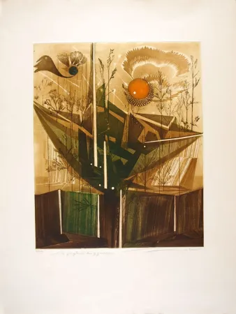 Etching And Aquatint Lubarow - Les jongleries du Gyroscope