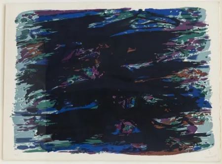 Lithograph Manessier - Composition abstraite