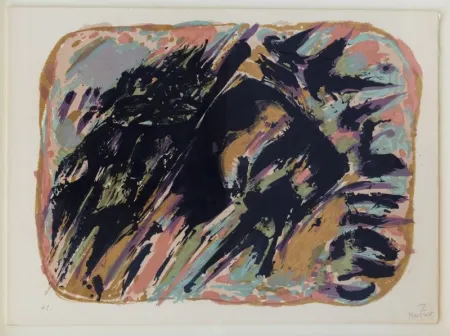 Lithograph Manessier - Composition abstraite 