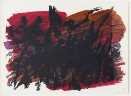 Lithograph Manessier - Composition abstraite