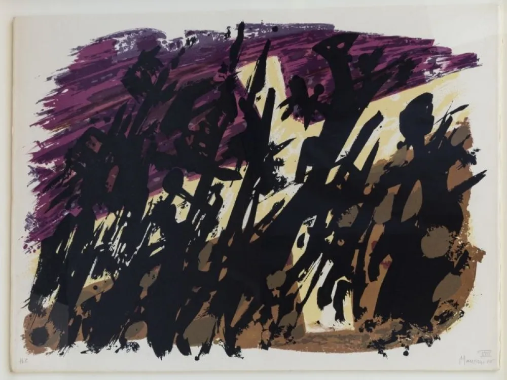 Lithograph Manessier - Composition abstraite 