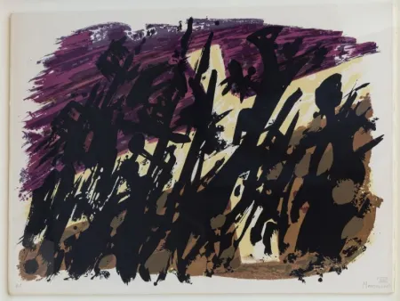 Lithograph Manessier - Composition abstraite 