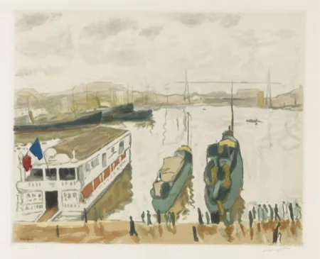 Etching And Aquatint Marquet - Le Port de Marseille. 1923-1924.