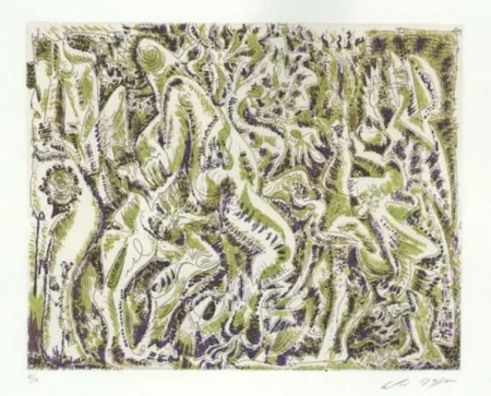 Etching And Aquatint Masson - Garden party