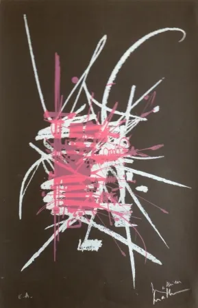Lithograph Mathieu - Sans titre