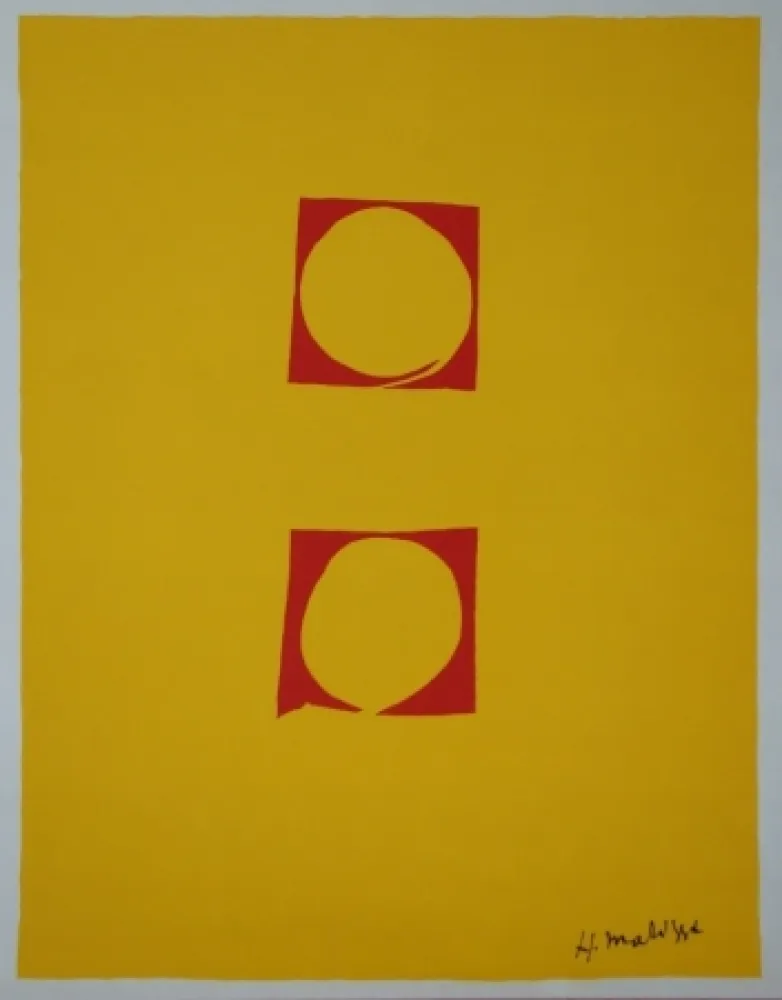 Screenprint Matisse - Composition Deux cercles