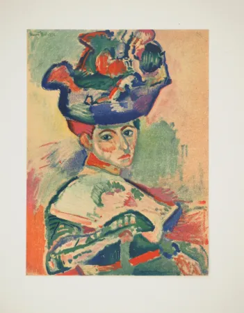 Lithograph Matisse - Femme au chapeau (Madame Matisse)