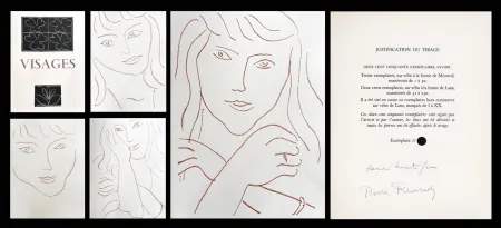 Illustrated Book Matisse - P. Reverdy. VISAGES. 14 lithographies (1946)