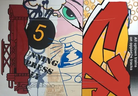 Screenprint Matos - Uptown Trains