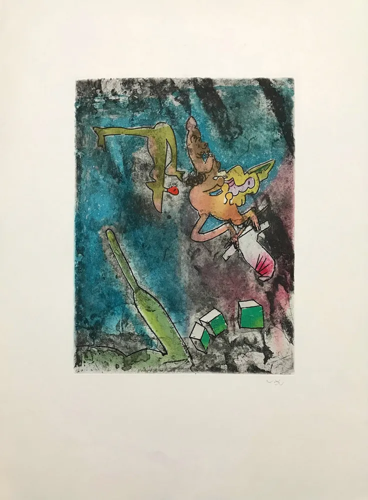 Etching And Aquatint Matta - Centre Noeuds – Plate 7 