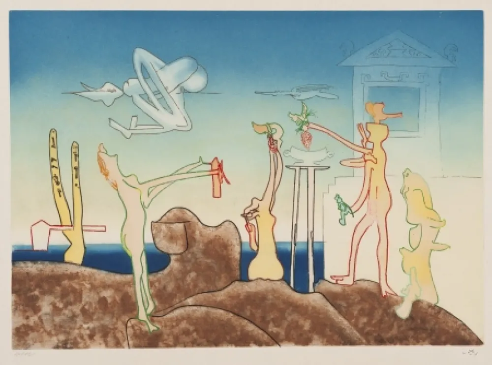 Aquatint Matta - L'Arc obscur des heures