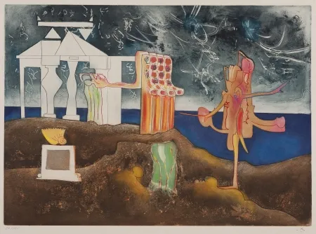 Aquatint Matta - L'Arc obscur des Heures