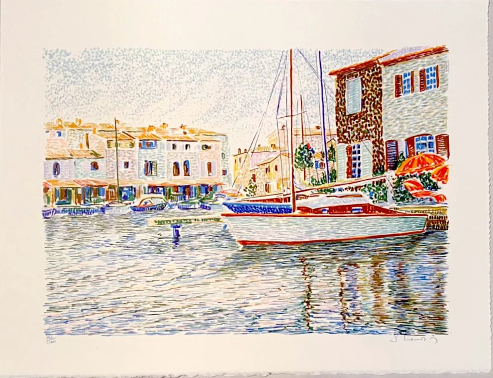 Lithograph Mendjisky - Port Grimaud