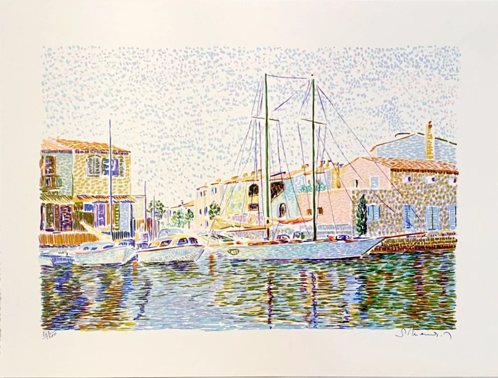 Lithograph Mendjisky - Port Grimaud