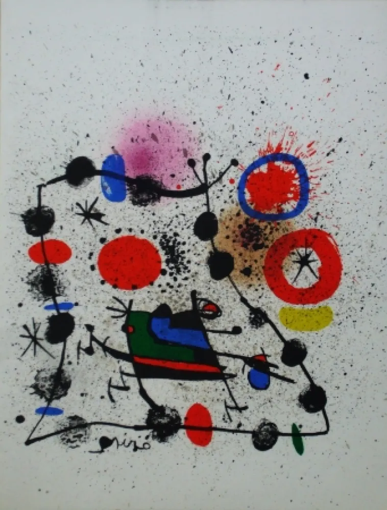 Lithograph Miró - Composition