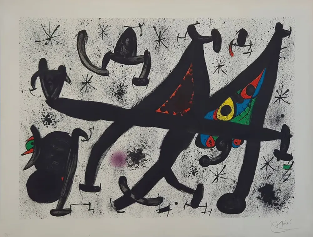 Lithograph Miró - Homenatge a Joan Prats 11