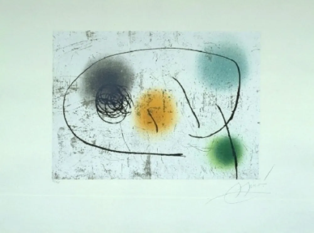 Etching And Aquatint Miró - Lapidari, Marquesita