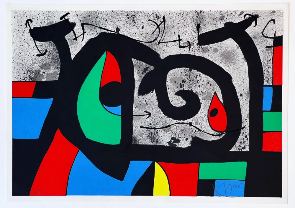 Lithograph Miró - Le Lézard aux plumes d'or 