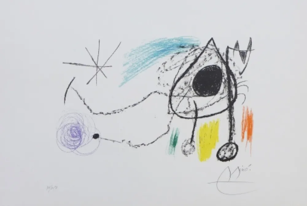 Lithograph Miró - Sobreteixims i escultures