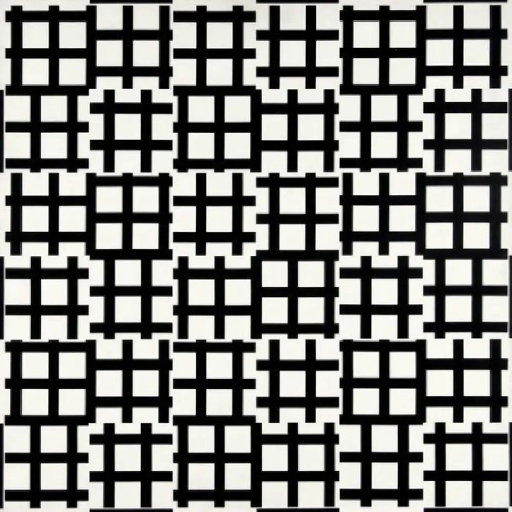 Lithograph Morellet - Grand tirets 0° 90°
