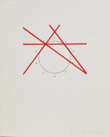 Lithograph Morellet - SYSTEMES, HASARD ET TELEPHONE