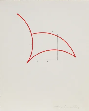 Lithograph Morellet - SYSTEMES, HASARD ET TELEPHONE