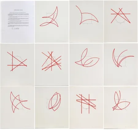 Lithograph Morellet - SYSTEMES, HASARD ET TELEPHONE