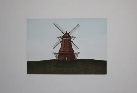 Etching And Aquatint Moritz - Windmühle